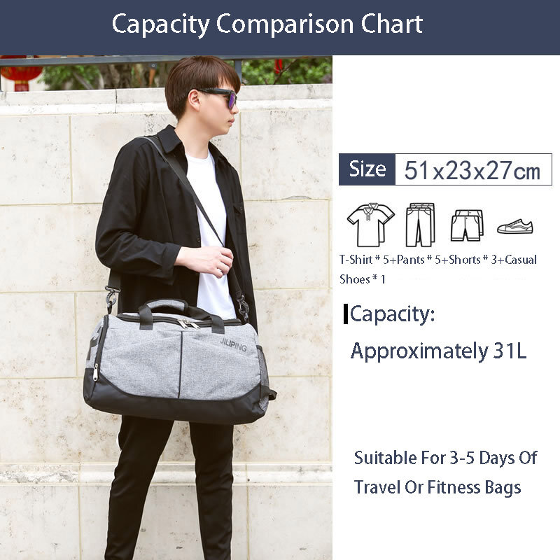 Bolsa de viaje portátil de gran capacidad para hombre y mujer, bolso de equipaje de un solo hombro para montañismo, versión coreana, 30l
