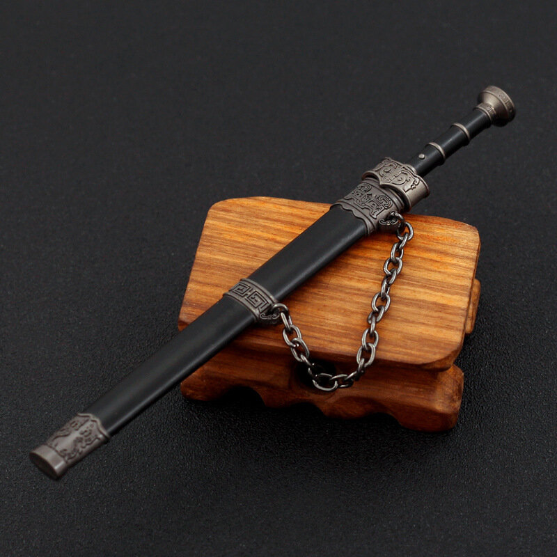 16Cm Model Senjata Liontin Senjata Aloi Pedang Pembuka Huruf Dapat Digunakan untuk Bermain Peran Pedang Dinasti Han Kuno Tiongkok