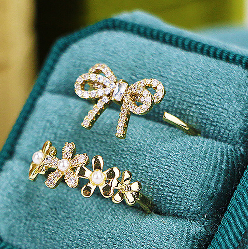 Caja de anillo doble Octagonal de terciopelo, accesorio con tapa desmontable, Vintage, pendientes, soporte para propuesta, compromiso, boda