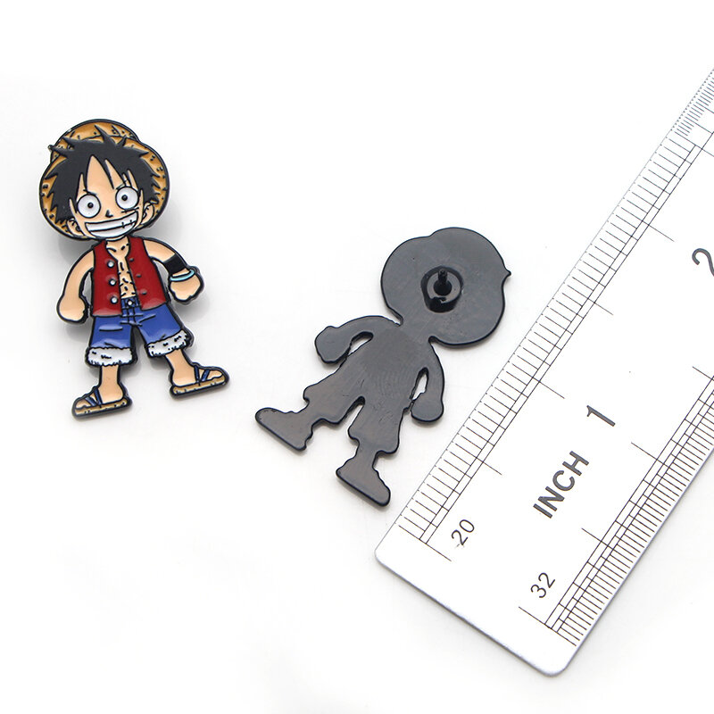 Japanische Anime Emaille Pin niedlichen Anstecknadel Teufel Obst Broschen für Rucksack Manga Abzeichen Schmuck Zubehör