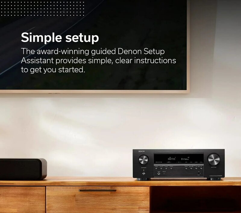 Denon AVR-S570BT 5.2 Channel AV Receiver - 8K Ultra HD Audio & Video, Enhanced Gaming Experience, Wireless Streaming via