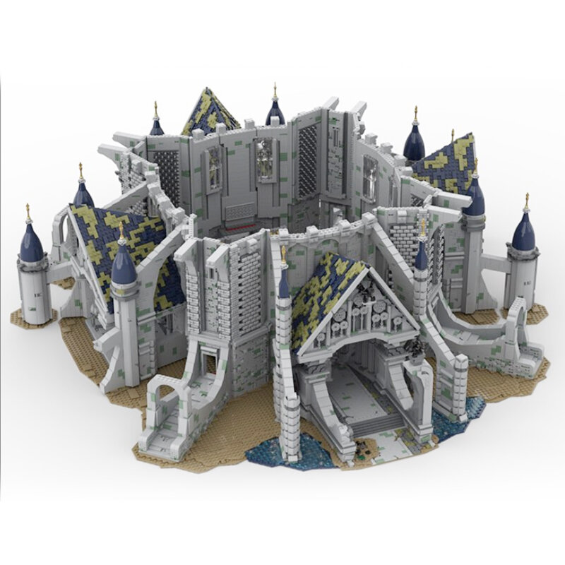 MOC-Fortress Model Building Blocks, Building Bricks, Brinquedos de Montagem, Hyrule Legend Castle, Tecnologia Modular, Presentes de Natal, Conjuntos DIY