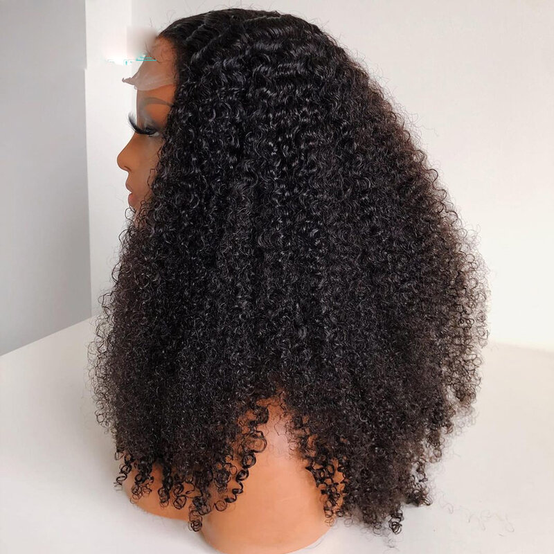 Натуральный черный длинный мягкий бесклеевой парик плотностью 180 26 дюймов с кудрявыми кружевами спереди для женщин малыш волосы предварительно выщипанные термостойкие ежедневные