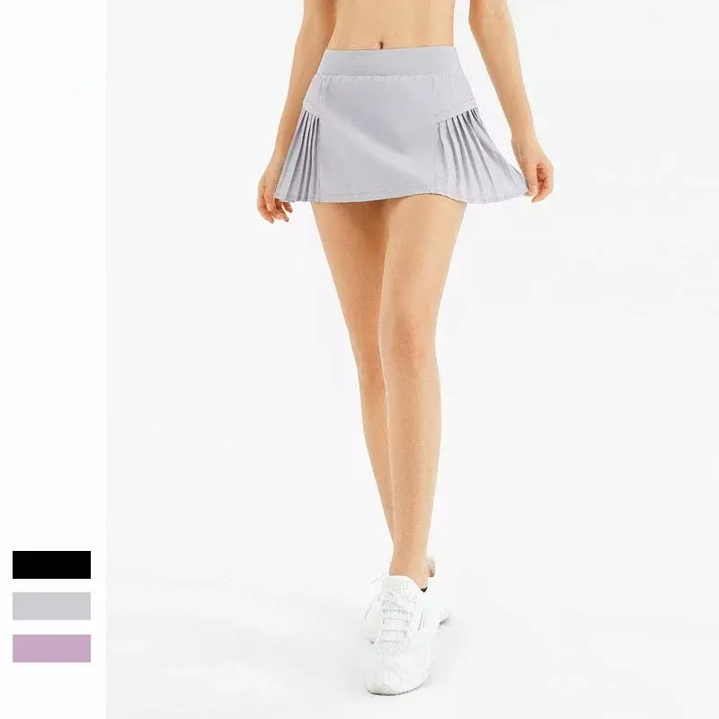 Falda corta de Yoga AL para mujer, pantalón de secado rápido, transpirable, antiexposición, Fitness, Verano