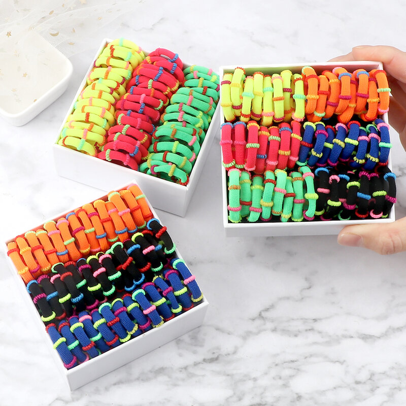 20-100Pcs Hairband Mixed Color Small Elastic Rubber Bands Hair Accessories For Woman Girls Kids Ponytail Holder Scrunchies Gifts