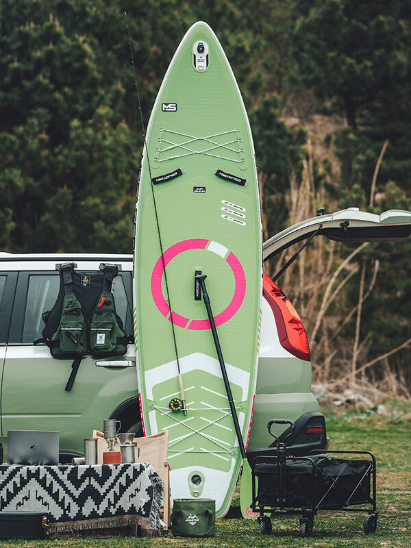 Jetshark-Stand Up Surfing Board com saco e acessórios, trela de segurança antiderrapante, prancha inflável portátil, barco de pesca, 11 pés