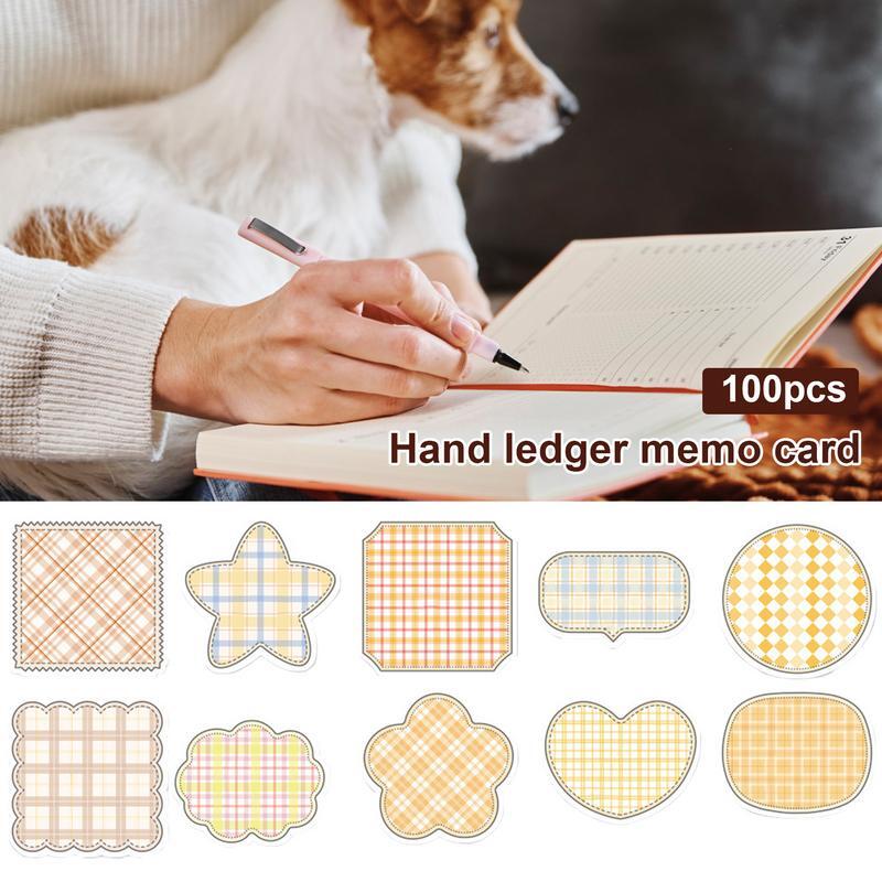 Cute Flash Card Candy Color Paper Memo 100 Sheets Memo Pad Kawaii Paper To-Do List Diary Notes Stationery Creative Flash Cards