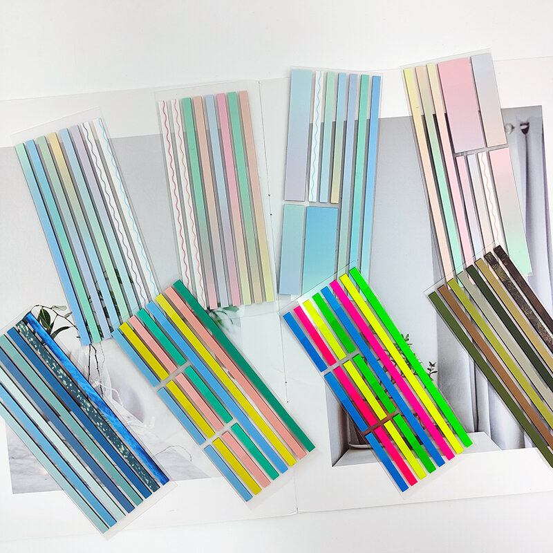 KindFuny-Bloc de notas adhesivas de Color, Pegatinas transparentes de índice, Bloc de notas, suministros de papelería para la escuela y la Oficina, 140 hojas