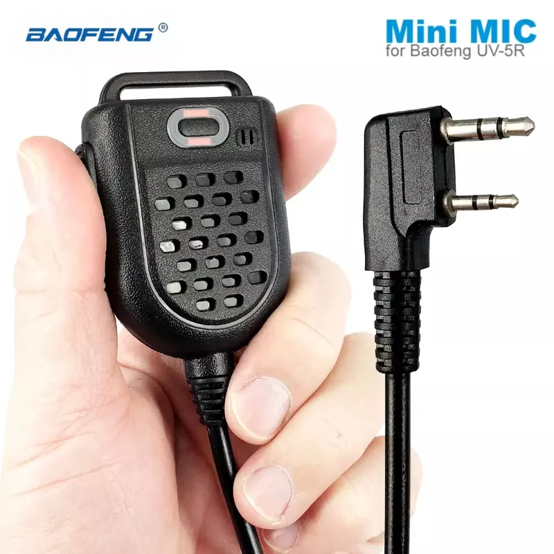 Mini microphone micro haut-parleur PTT LED initié pour KENWOOD TK-3107 BAOFENG BF-888s UV-5R GT-3TP HYT Walperforated Talkie Radio bidirectionnelle
