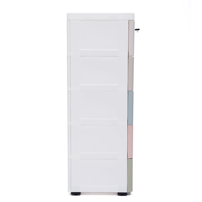 Plastic Drawers Dresser Storage Cabinet 5 Drawer Stackable Vertical Clothes Storage Tower Bedroom Tall Small Chest Closet