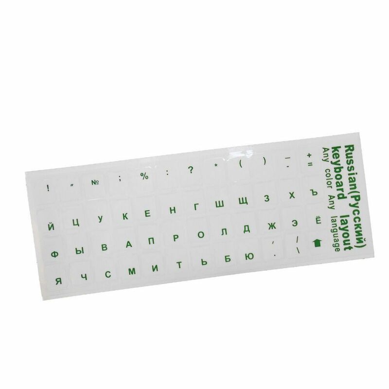 10 Inch Multiple Color No Alphabet Russian Language Transparent Keyboard Stickers