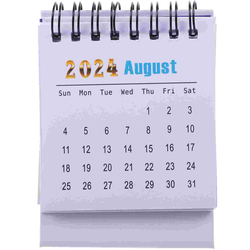 Calendario de escritorio de Mes de oficina conveniente, Mini Calendario de pie de mesa, página interior Simple, adorno de calendario pequeño