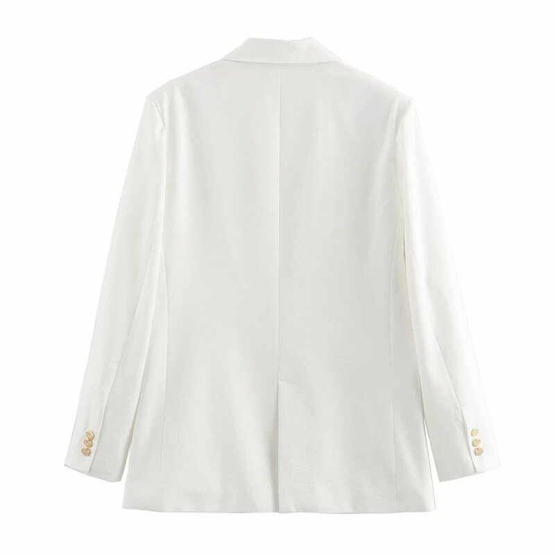 Casaco de linho misturado feminino, retro de manga comprida, botão para cima, blusa chique, decoração de bolso grande, moda casual, novo, 2022