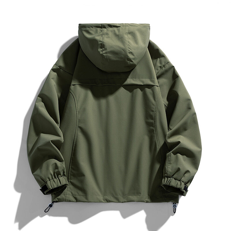블랙 캠핑 재킷 남성용 바람막이 코트, 플러스 사이즈 8XL 패션 캐주얼 방수 재킷, 남성 단색 겉옷, 빅 사이즈