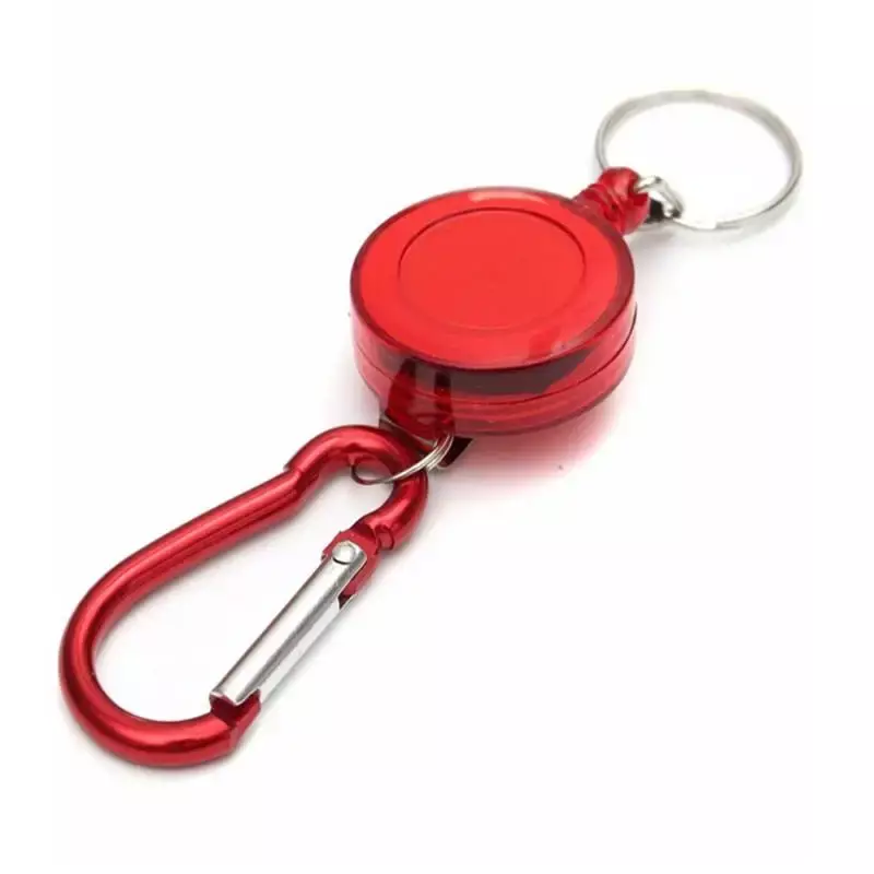 2024 1pc Retractable Pull Badge Reel ID Lanyard Name Tag Card Badge Holder Reels ABS Plastic Key Ring Chain Clips