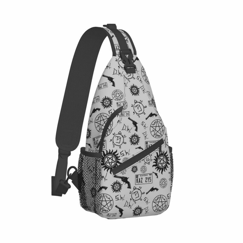 Персонализированная Сумка-слинг с супер-символом, мужской крутой рюкзак Wincherter Bros через плечо, нагрудный рюкзак через плечо, рюкзак для путешествий