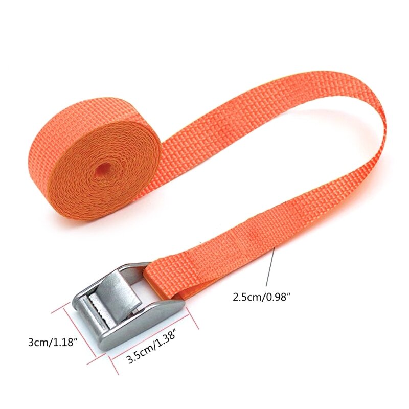 Adjustable Nylon+Polyesters Fastening Ties Reliable Strap Belt with Metal Buckles Slip Resistants for Carry Secure Items