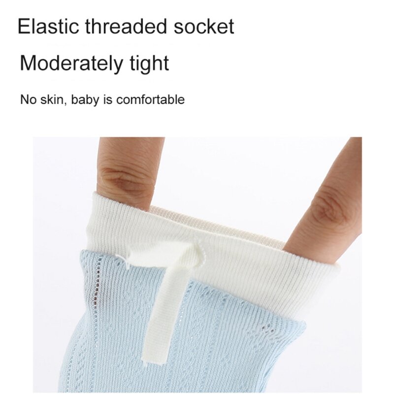 ทารกแรกเกิดเด็กชายหญิง Anti Scratch ถุงมือ Solid Hollow ออกแบบป้องกันใบหน้าทารก Mittens Soft เชือกถุงมืออุปกรณ์เสริม
