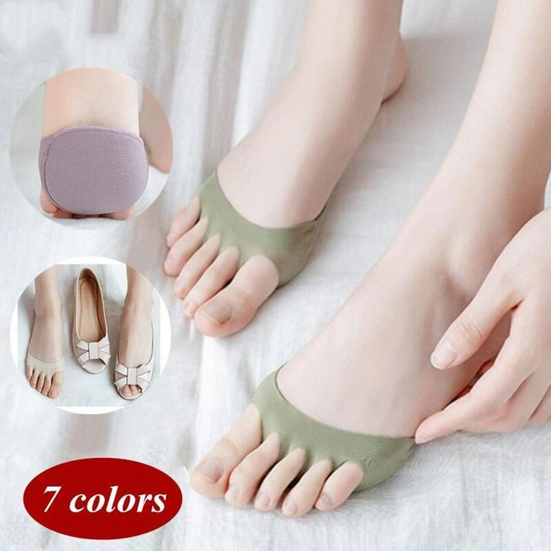 1Pair Half Palm Five Finger Socks High Heels Sandals Women's Forefoot Toe Fingers Socks Split Separate Foot Socks Half Sock U5B8
