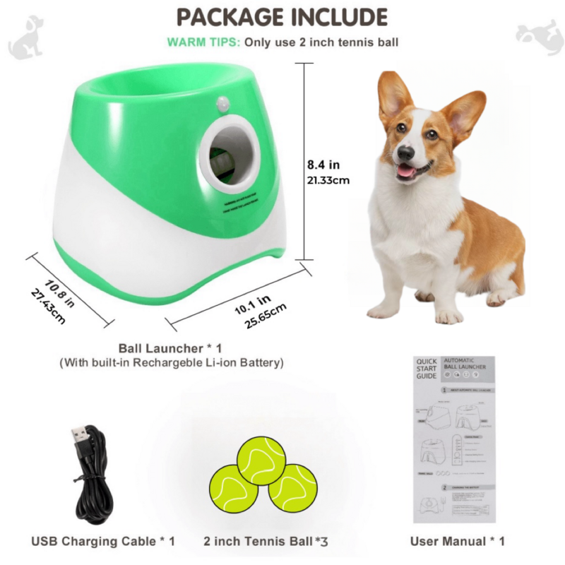 Игрушка для собак, автоматическая пусковая установка для мячей, зарядка через USB, запуск мячей на большой радиус действия, Четырехцветная метательная машина, автоматическая игрушка для стрельбы мячом