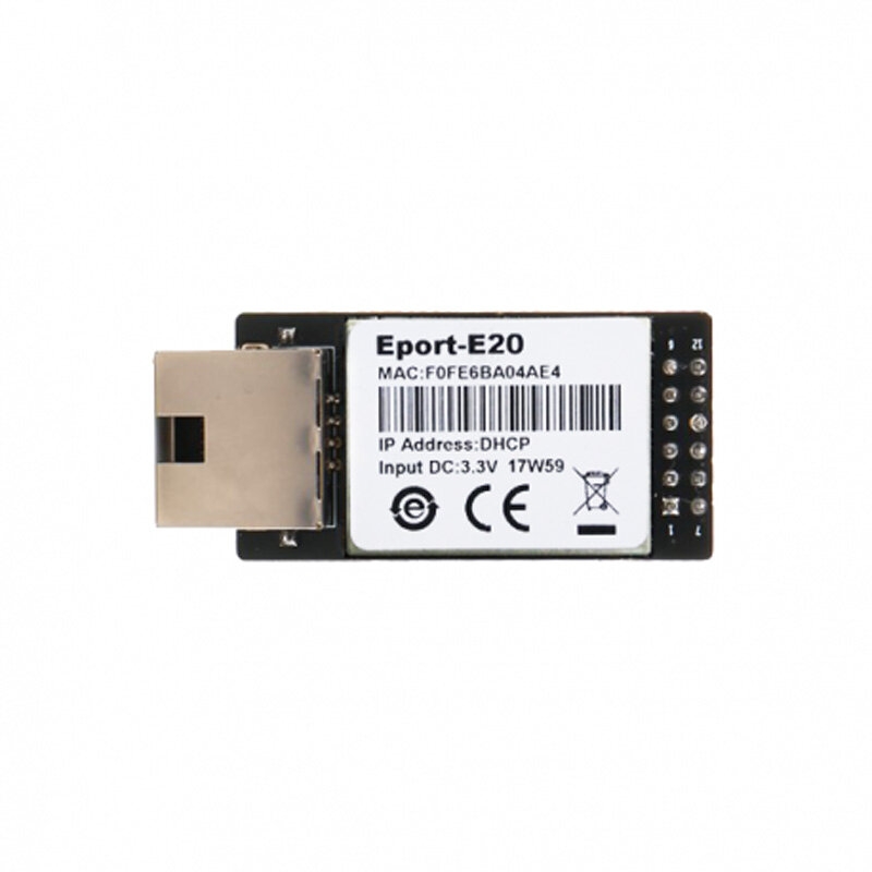 Eport-E20 Netwerkserverpoort Gratis Rto 'S Ttl Serieel Naar Ethernet Embedded Module Dhcp 3.3V Tcp Ip Telnet Wifi