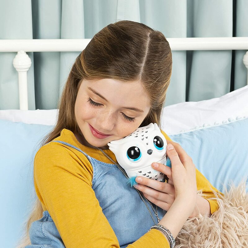 Owleez-búho volador Original para niños, juguetes interactivos con luces y sonidos, vuelo de inducción electrónico para mascotas, regalos para niñas