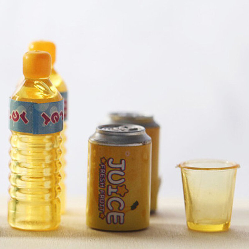โมเดล6ชิ้น/เซ็ต1/12ของเล่นบ้านตุ๊กตาอุปกรณ์ perabot dapur โมเดลเครื่องดื่ม JUICER MINI ในครัว