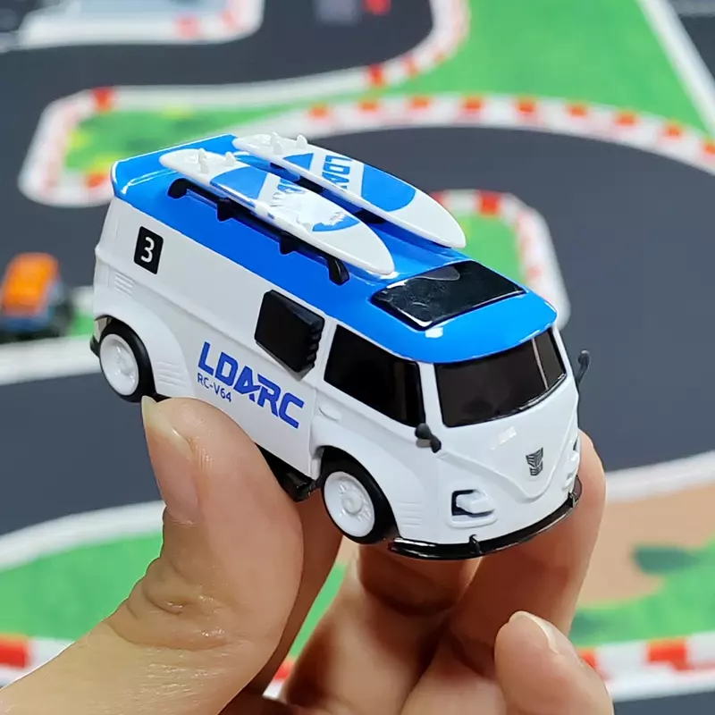 Ldarc-Mini coche de Control remoto Rwd V64, simulación de 8 canales, modelo Rc, vehículos de carreras de pan, juguete para niños y adultos, 1:64