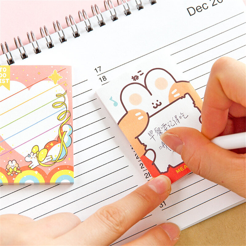 1/2/3PCS Sheets Animal Notes Cute Cartoon Self-stick Memo Memo Pad For School Classroom Office Notebook