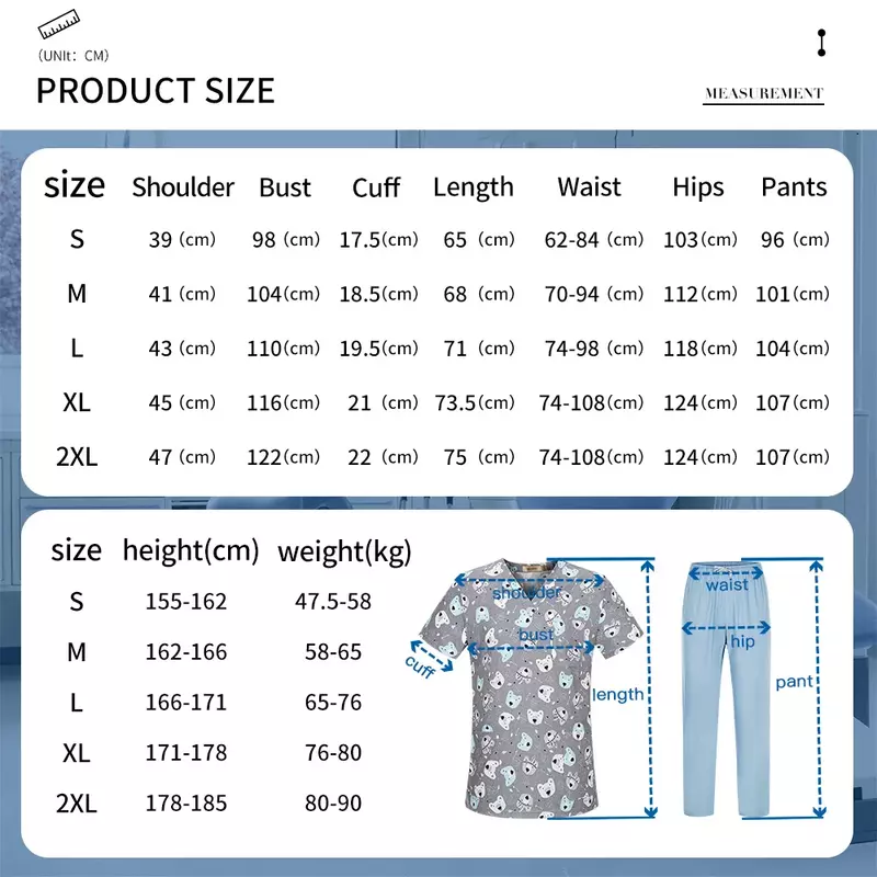 High-quality Spa Lab Work Clothes Unisex V-neck Outdoor Dental Clinic Doctor Uniforms Pharmacist Nursing Cleaning Uniforms Women