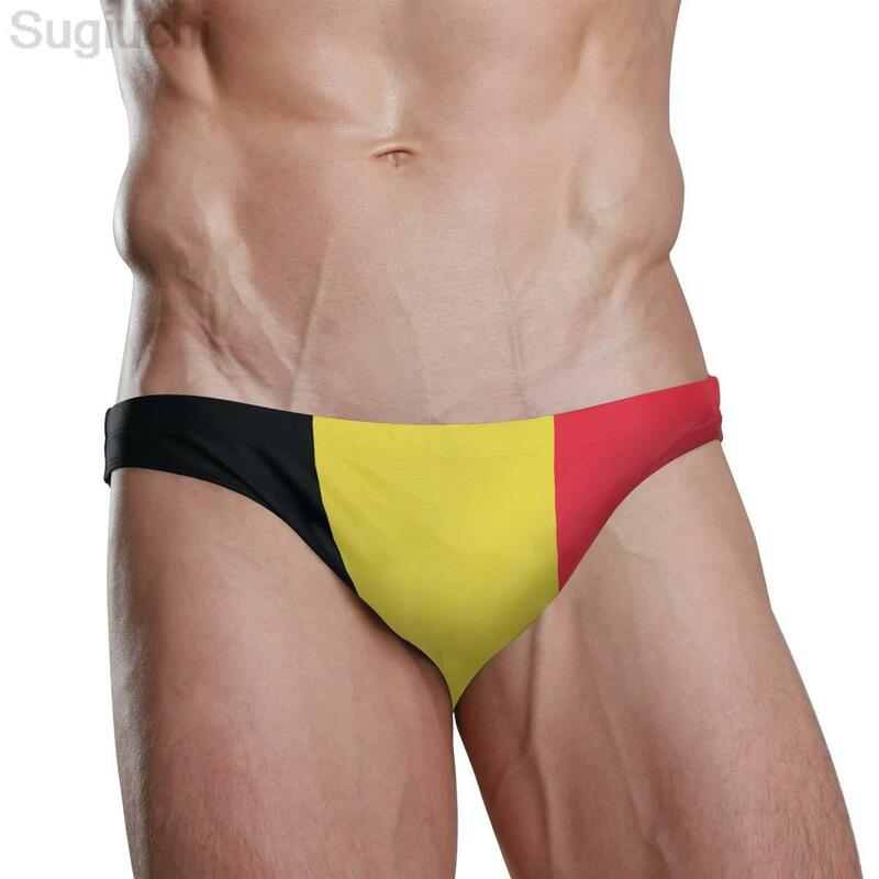 2023 مثير السباحة موجز بيكيني بلجيكا العلم العلم الوطني أكثر البلاد الرجال الشاطئ ملابس رياضية ملخصات الرياضة السراويل
