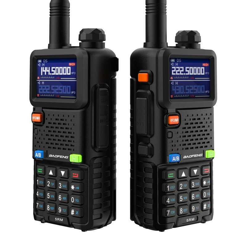 Baofeng 5RM 8W walkie talkie genggam, band penerbangan 2500mAh 999CH tipe-c pengisian daya langsung 5RH radio dua arah
