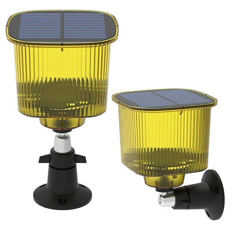 Animal driven device alarms waterproof energy-saving LED solar light yellow red warning device canrecording volume alarmregulaly