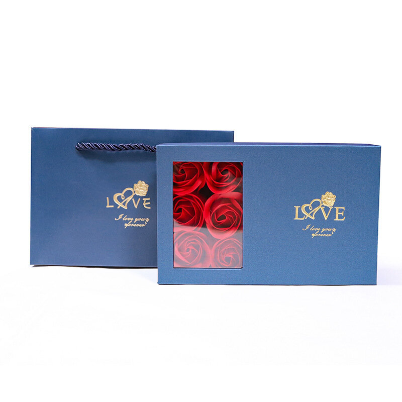 Boîte à bijoux en papier avec fleur de Regina, rose éternelle, anniversaire, bijoux romantiques GT de Léon, non inclus