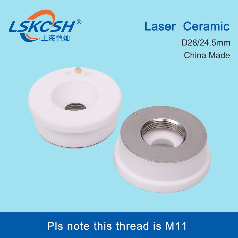 LSKCSH Fiber Laser Ceramic D28, M11 para máquinas de corte a laser de fibra, Bico, clientes queriam, 32mm, 28.5mm