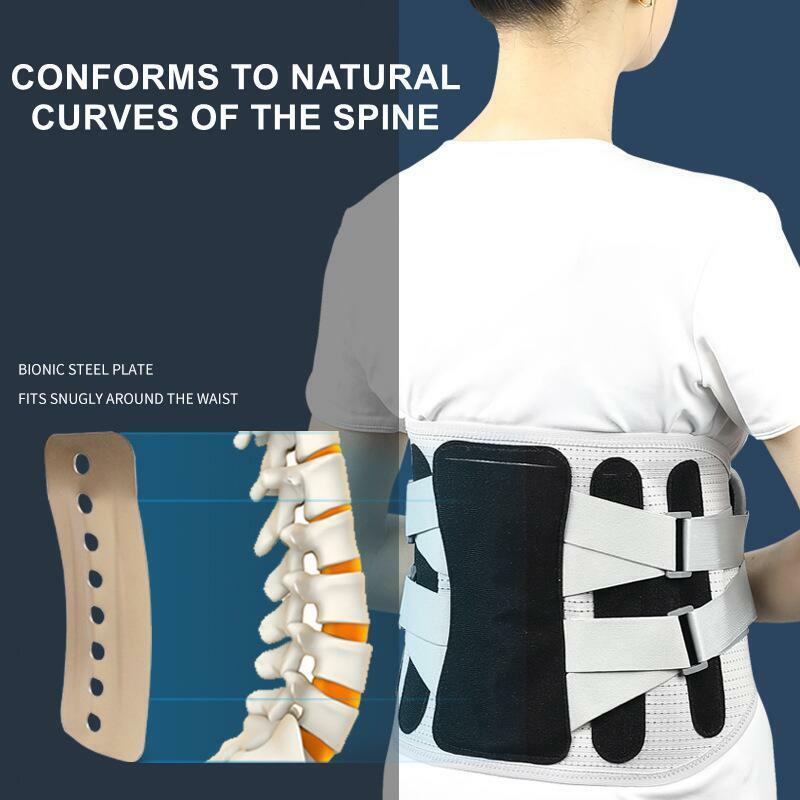 Correia de suporte lombar ortopédica, hérnia de disco, espartilho para a postura traseira, cinta de descompressão da coluna