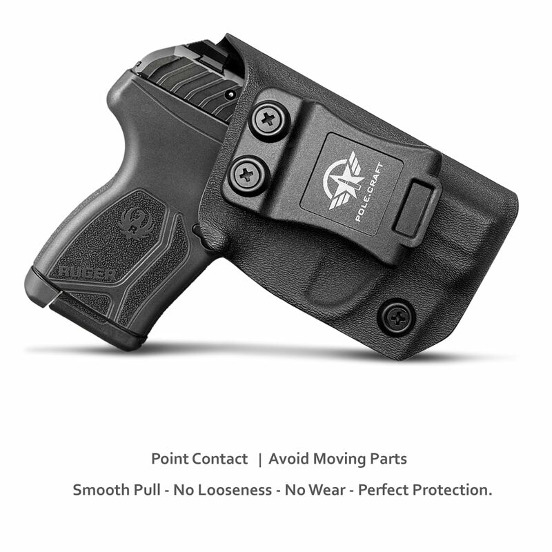 POLE.CRAFT Ruger LCP MAX Holster IWB Kydex for Ruger LCP MAX .380 - Inside Waistband Concealed Holster - LCP MAX Gun Pocket