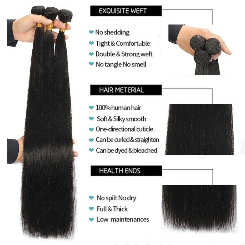 BAHW Hair Vietnamese Bone Straight Hair Bundles Wholesale Price Natural Color 100% Virgin Human Hair Extensions For Black Women