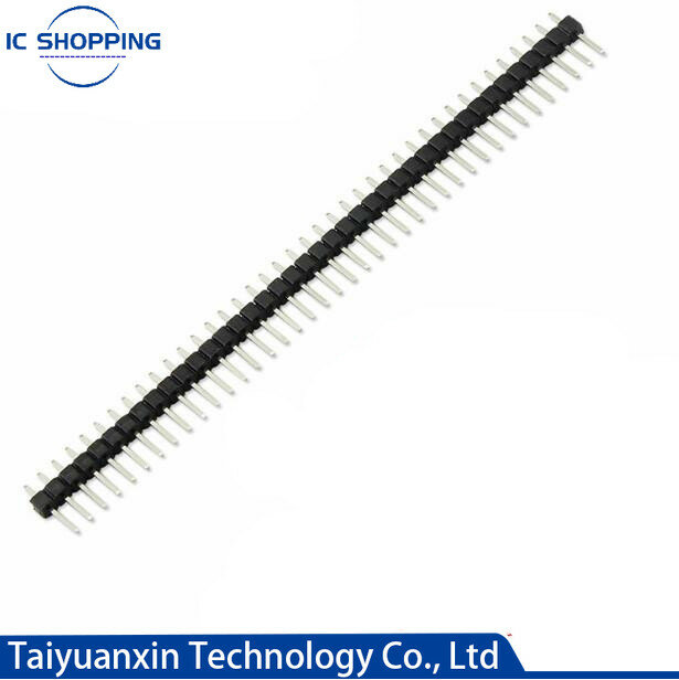 10pcs Jst Connector Strip 40Pin 1x40 Single Row Male and Female 2.54 Breakable Pin Header Connector Strip for Arduino Black