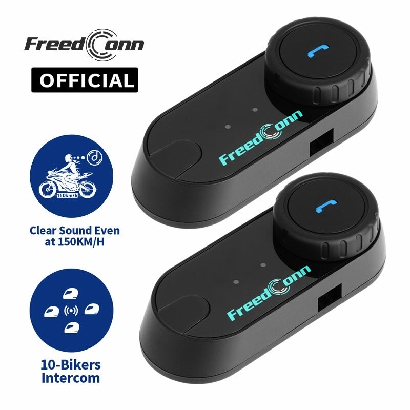 Freedconn-intercomunicador para casco de motocicleta, auriculares con Bluetooth, BT 5,0, FM, intercomunicador para compartir música, 6 conductores, VB