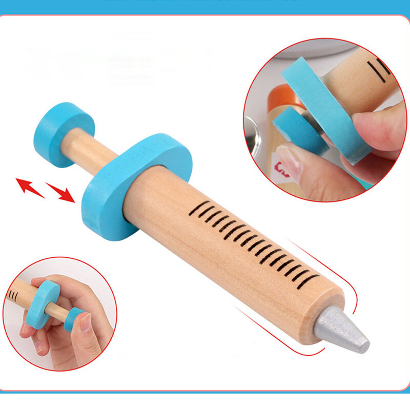 Dental Toy dziecięcy dentysta medyczny gra symulacja drewniany zestaw narzędzie medyczne kostium Cosplay doktor torba dla dzieci do odgrywania ról zabawki