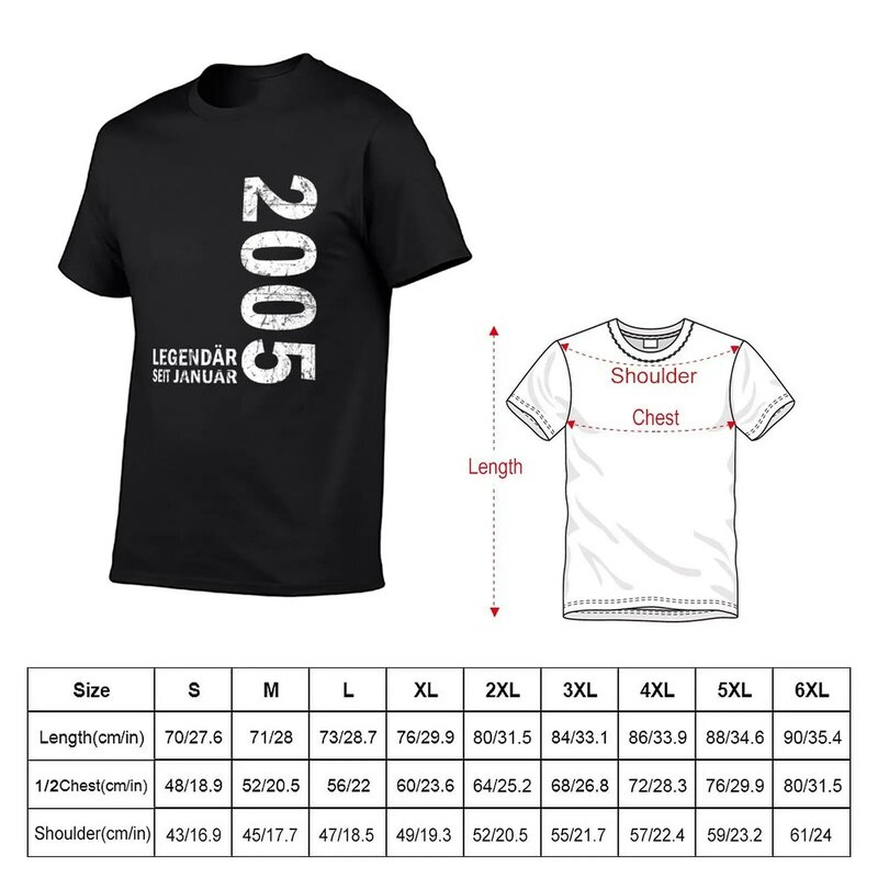 18. T-Shirt Geburtstag 18 Jahre Legend?r seit Januar 2005 baju estetika penggemar olahraga T-Shirt lucu untuk pria