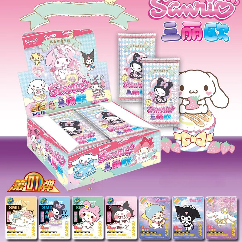 Sanurgente Kuromi Hello Kitty Shining Cartoon Card, My Melody Cinnamoroll, Jeu de collection, Carte à collectionner, Jouet pour enfants, Cadeau de vacances