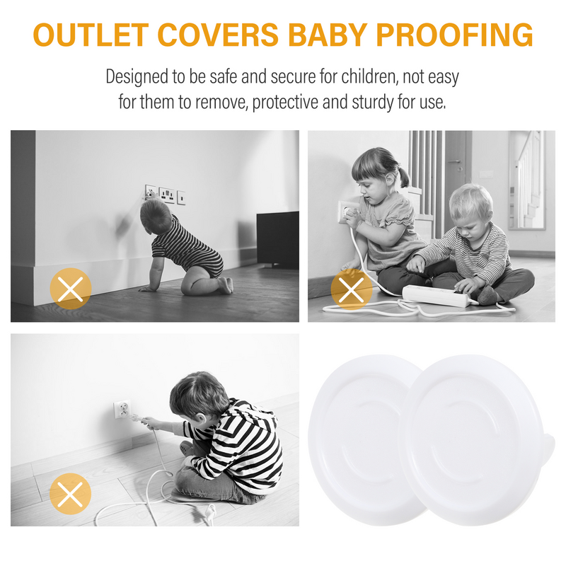 Tampa do soquete óptico para a tomada do receptáculo do bebê, Childproof Abs Covers, 10 Pcs