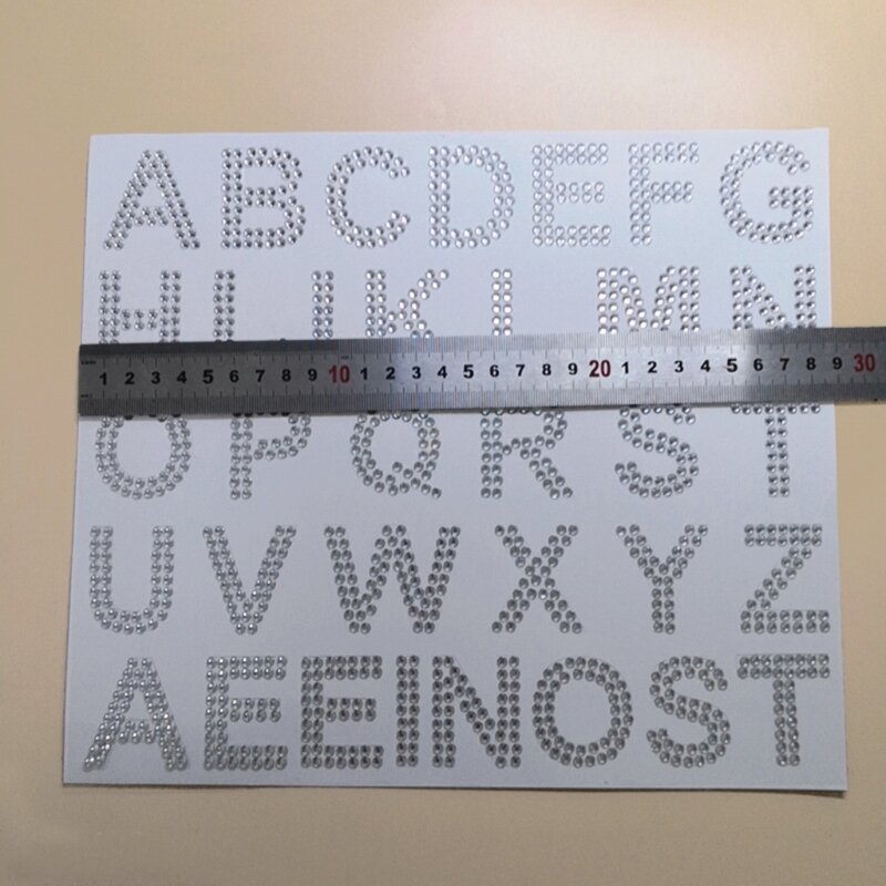 クリア光沢のあるアルファベット文字ダイヤモンド宝石 3D クラフトスクラップブックステッカー 1.57 インチグリッターディアマンテ自己粘着スティック