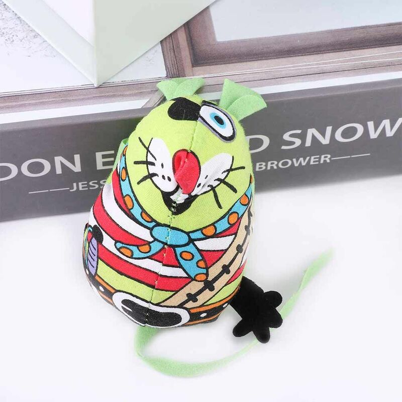 Unique Lovely Canvas with Cat Mint Stuffed Toys Funny Pet Toys Cat Mouse Toys Catnip Chew Biting Toys
