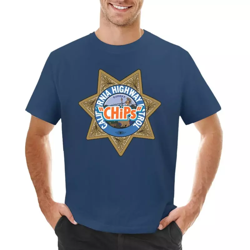 Классическая футболка с логотипом американской ТВ-серии CHiPs, летняя одежда, футболки для мальчиков с животным принтом, мужские футболки