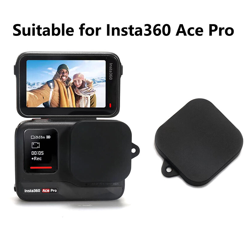 Casing pelindung silikon untuk Insta360 Ace Pro, penutup lensa Badan Anti gores untuk lensa Insta360 Acepro lengan akses kamera