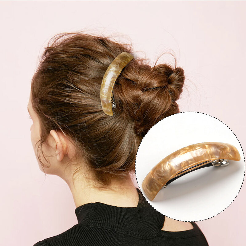 Clássico grande snap presilhas para mulheres, belas linhas de cabelo francês, linhas simples retro, acessórios de cabelo, 3pcs