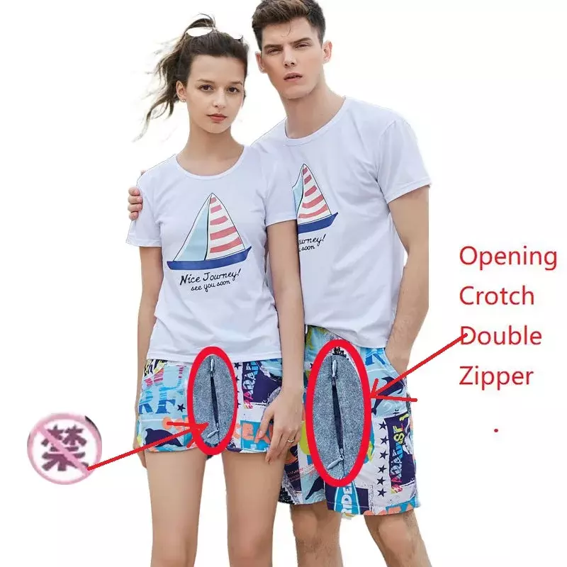กางเกงชายหาดขาสั้นเซ็กซี่สีลูกกวาดสำหรับผู้หญิงกางเกงขาสั้นบางเปิดเป้ามีซิปสำหรับใส่กลางแจ้งฤดูร้อน